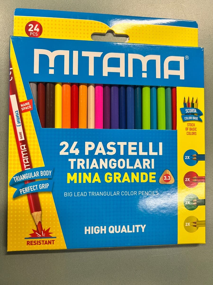 MITAMA - 24 PASTELLI TRIAGOLARI MINA GRANDE in Matite colorate Stockdoc - Terni, commercioVirtuoso.it