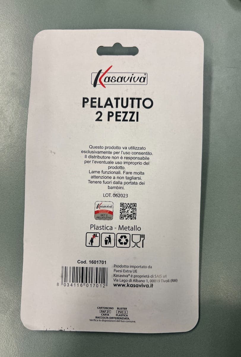 KASAVIVA - PELATUTTO 2 PEZZI in Pela verdure Stockdoc - Terni, commercioVirtuoso.it