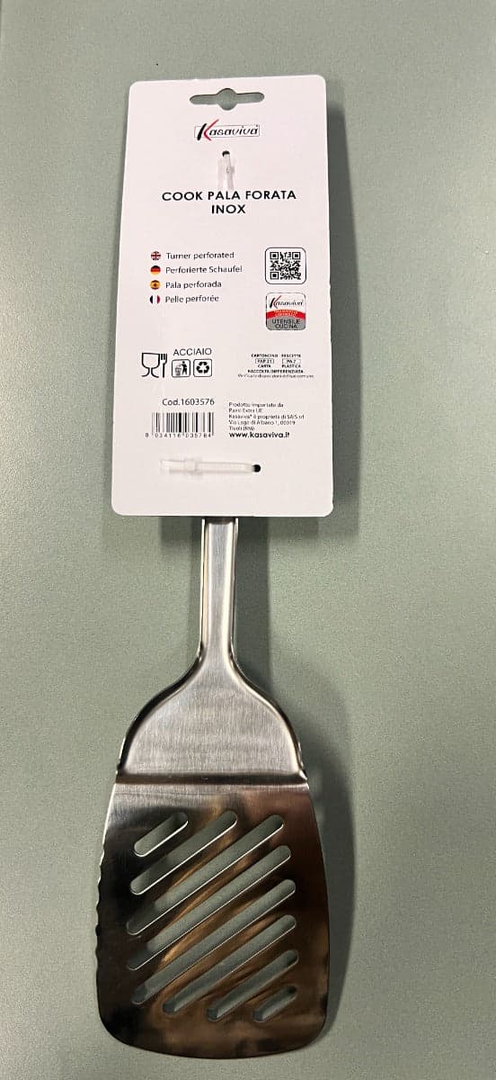 KASAVIVA COOK - PALA FORATA IN ACCIAIO INOX in Teglie per pizza Stockdoc - Terni, commercioVirtuoso.it