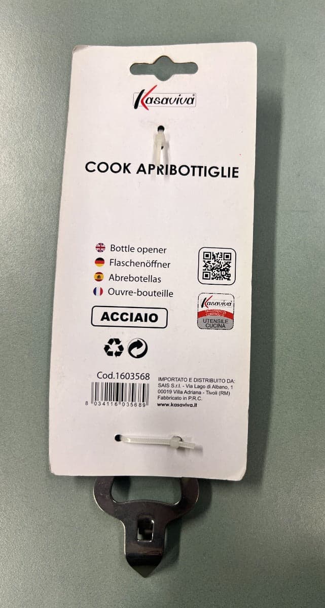 KASAVIVA COOK APRIBOTTIGLIE IN ACCIAIO INOX in Apribottiglie Stockdoc - Terni, commercioVirtuoso.it