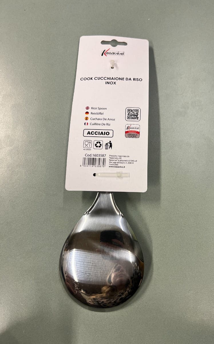 KASAVIVA COOK - CUCCHIAIONE DA RISO IN ACCIAIO INOX in Cucchiai da riso Stockdoc - Terni, commercioVirtuoso.it