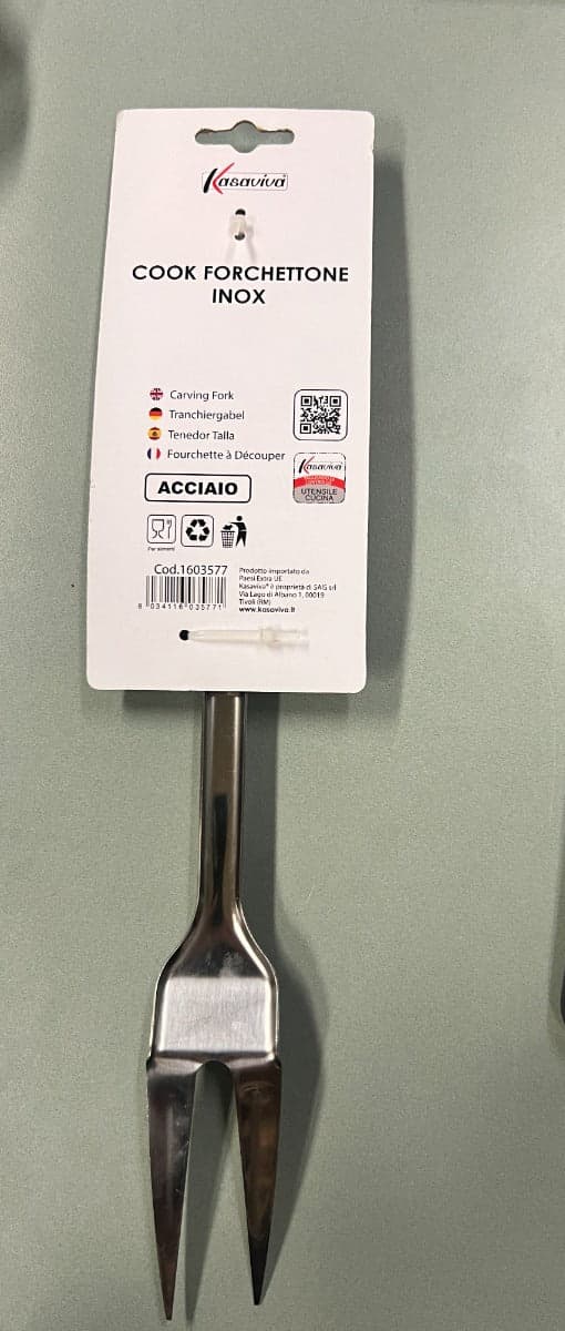 KASAVIVA COOK - FORCHETTONE IN ACCIAIO INOX in Forchettoni da carne Stockdoc - Terni, commercioVirtuoso.it