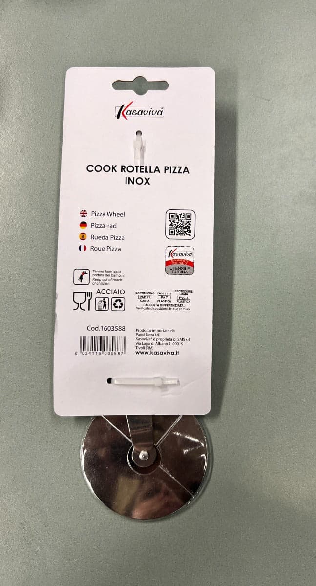 KASAVIVA COOK ROTELLA PIZZA IN ACCIAIO INOX in Rotelle tagliapizza Stockdoc - Terni, commercioVirtuoso.it