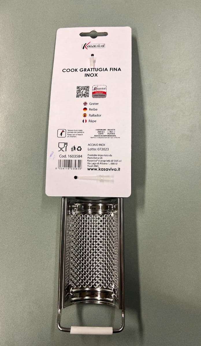 KASAVIVA COOK - GRATTUGIA FINA IN ACCIAIO INOX in Grattugie Stockdoc - Terni, commercioVirtuoso.it