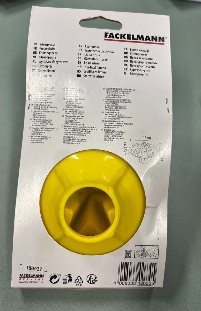 FACKELMANN - SPREMIAGRUMI DA BICCHIERE in Spremiagrumi manuale Stockdoc - Terni, commercioVirtuoso.it