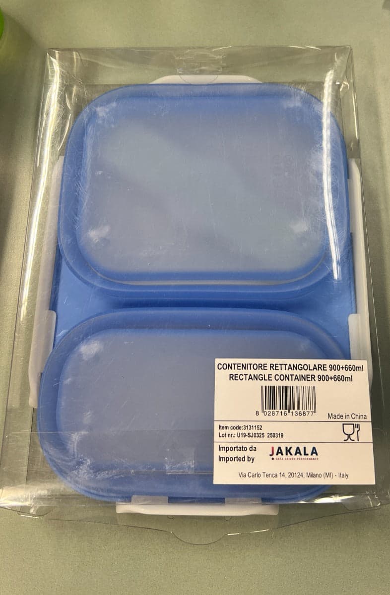 JAKALA - CONTENITORE RETTANGOLARE PER ALIMENTI 900+660 ML in Set di contenitori per alimenti Stockdoc - Terni, commercioVirtuoso.it
