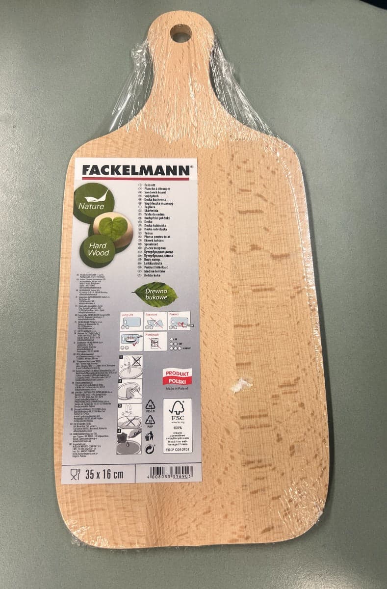 Fackelmann - 1 tagliere in legno naturale 35x16x0.5cm in Taglieri grandi Stockdoc - Terni, commercioVirtuoso.it