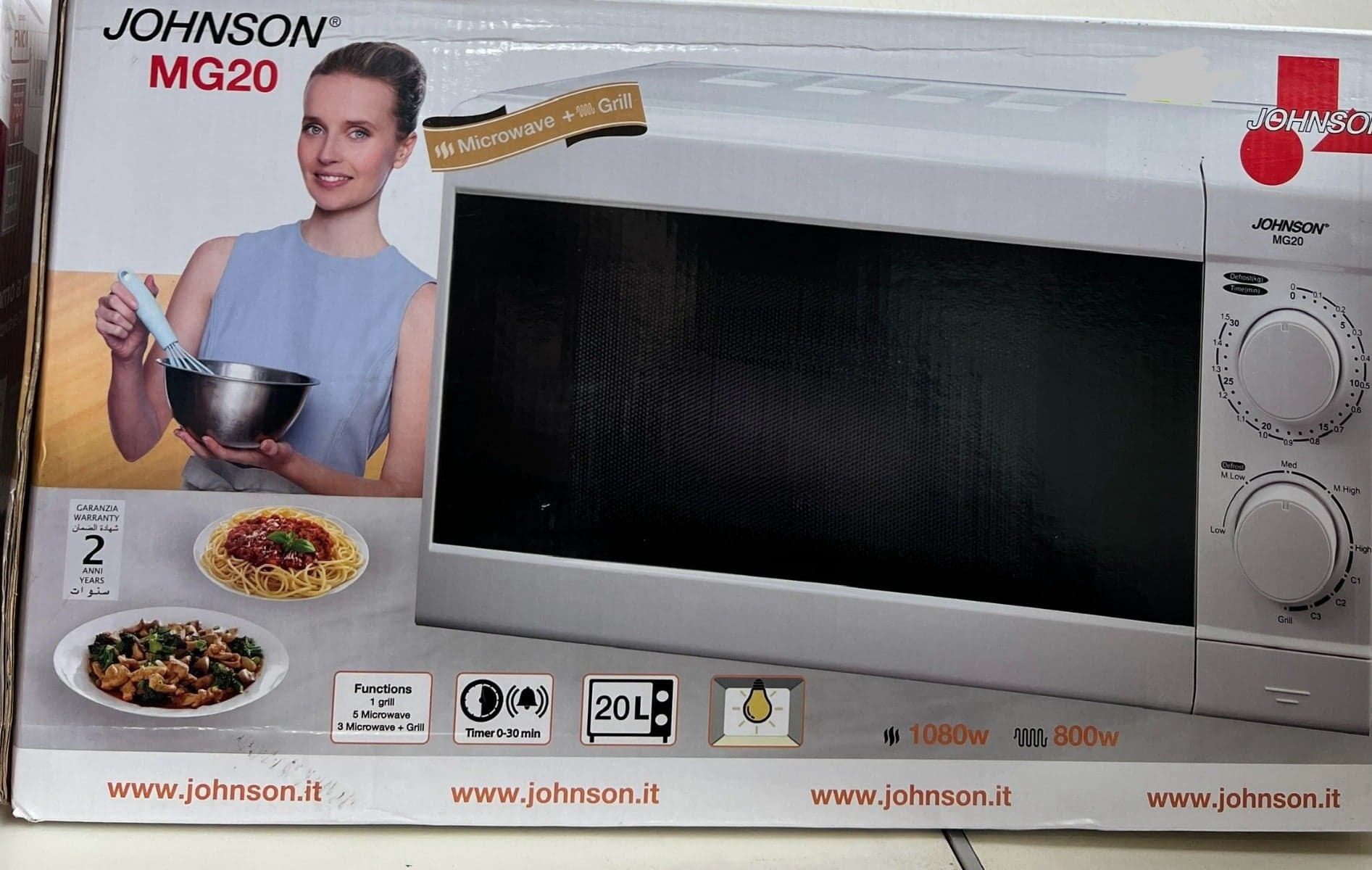 JOHNSON - FORNO A MICROONDE COMBINATO CON GRILL 20 LT in Forni a microonde combinati con grill Stockdoc - Terni, commercioVirtuoso.it