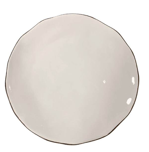 M HOME - PIATTO FRUTTA IN CERAMICA BIANCO CM 23
