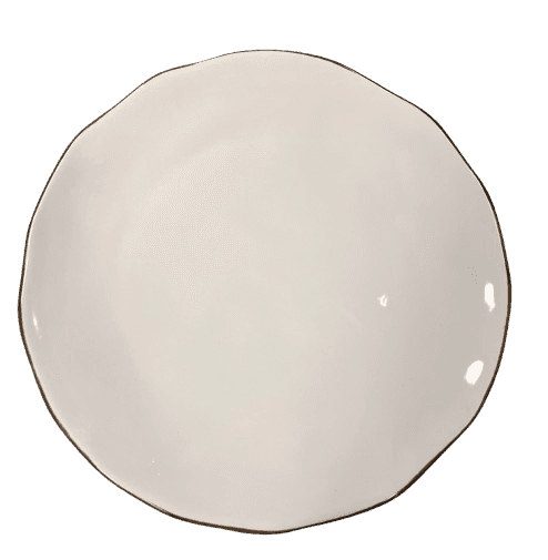M HOME - PIATTO FRUTTA IN CERAMICA BIANCO CM 23
