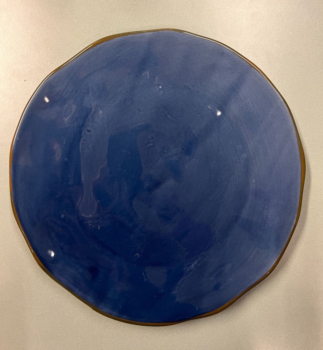 M HOME - PIATTO FRUTTA IN CERAMICA BLU CM 23 in Piatti da tavola Stockdoc - Terni, commercioVirtuoso.it