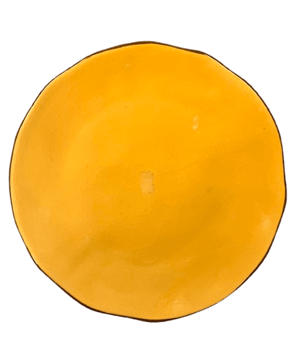 M HOME - PIATTO FRUTTA IN CERAMICA GIALLO CM 23