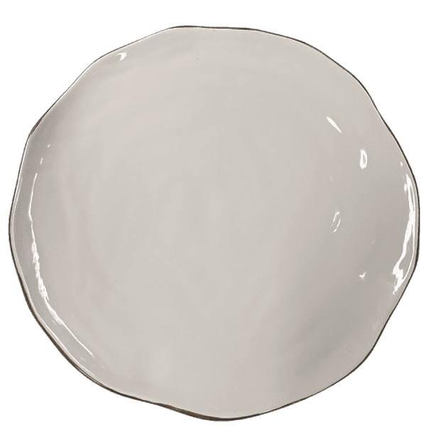 M HOME PIATTO PIANO IN CERAMICA BIANCO CM 30