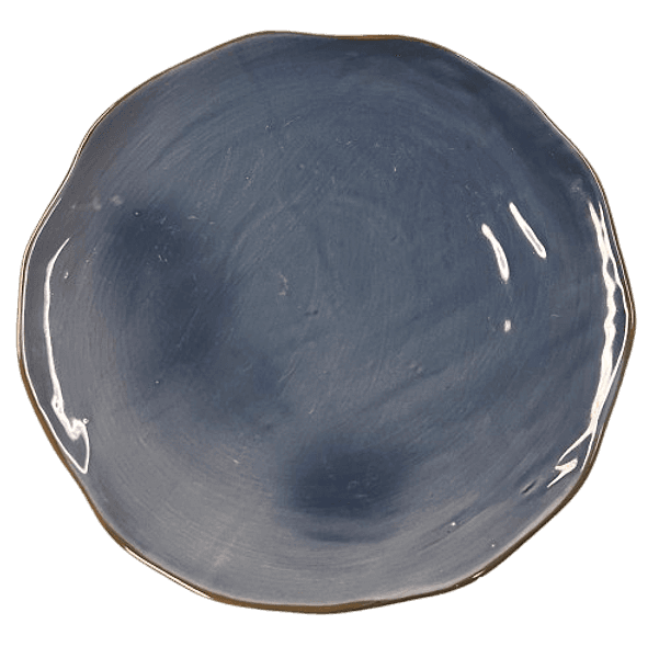 M HOME - PIATTO PIANO IN CERAMICA BLU CM 30