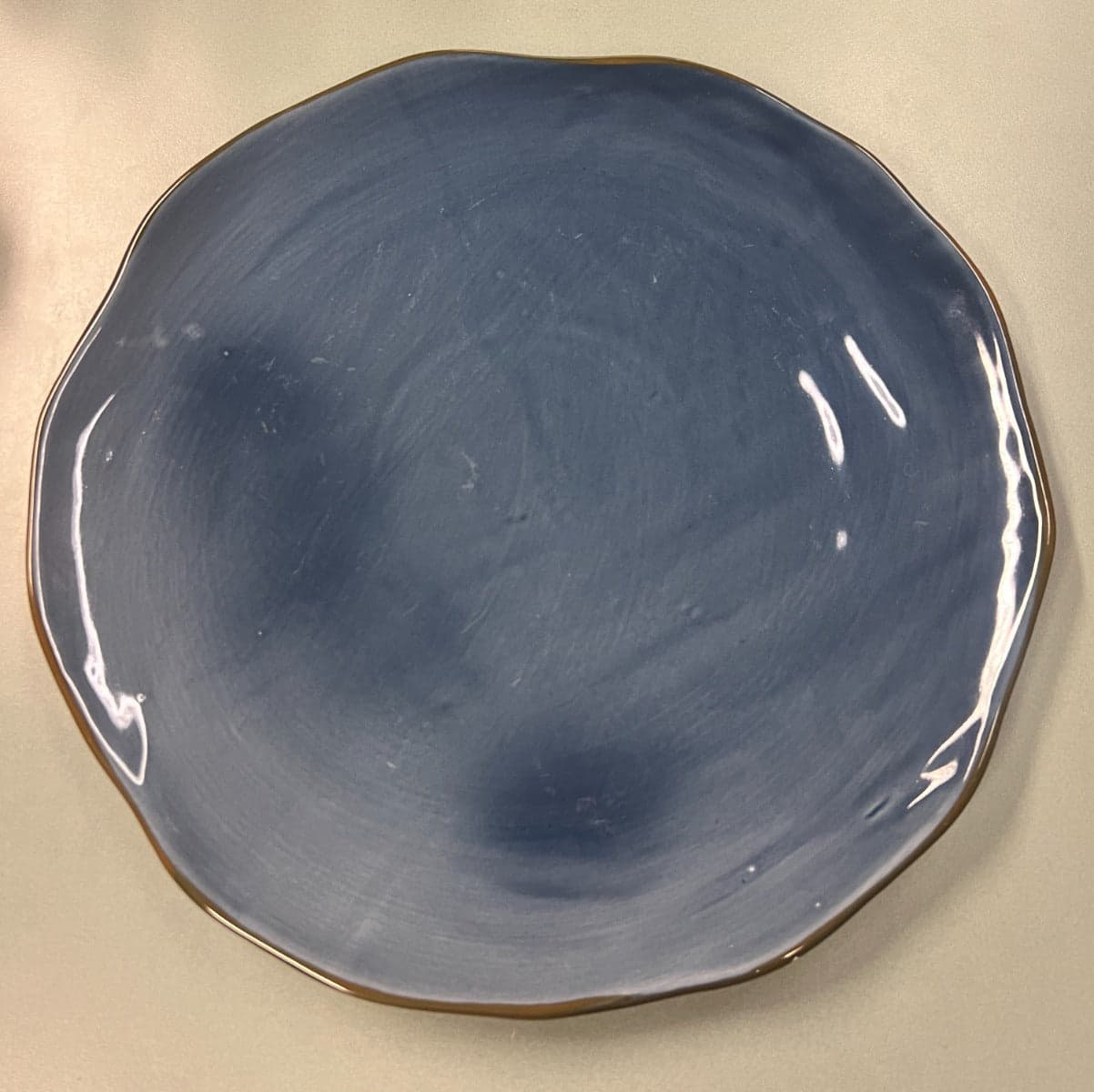 M HOME - PIATTO PIANO IN CERAMICA BLU CM 30 in Piatti da tavola Stockdoc - Terni, commercioVirtuoso.it