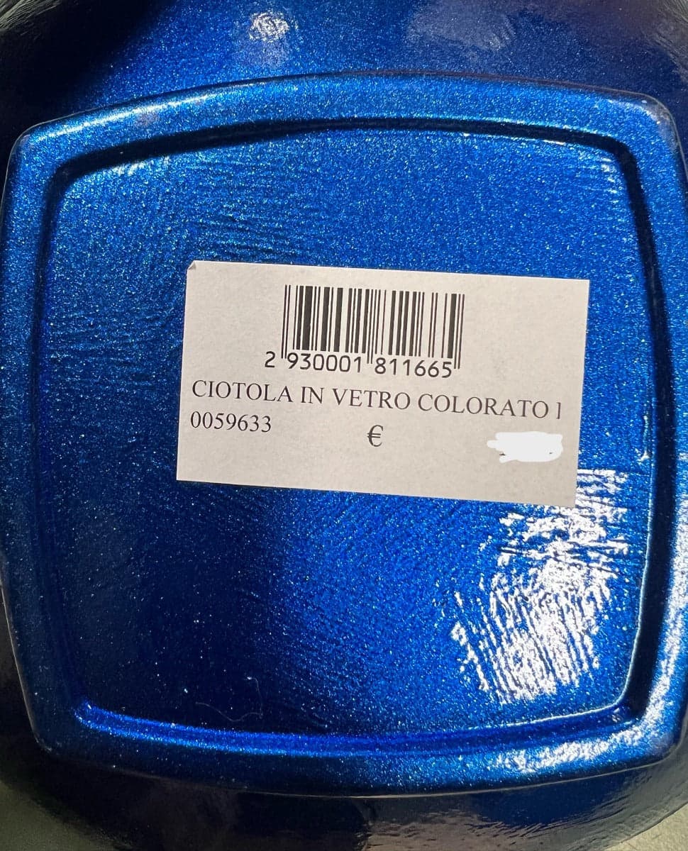 CIOTOLA IN VETRO COLORATO BLU 24X24 CM in Ciotole per preparazione dolci Stockdoc - Terni, commercioVirtuoso.it