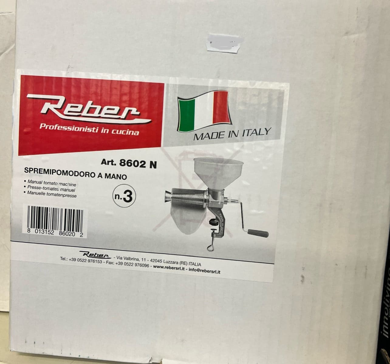 REBER 8602N - SPREMIPOMODORO A MANO in Spremiagrumi manuale Stockdoc - Terni, commercioVirtuoso.it