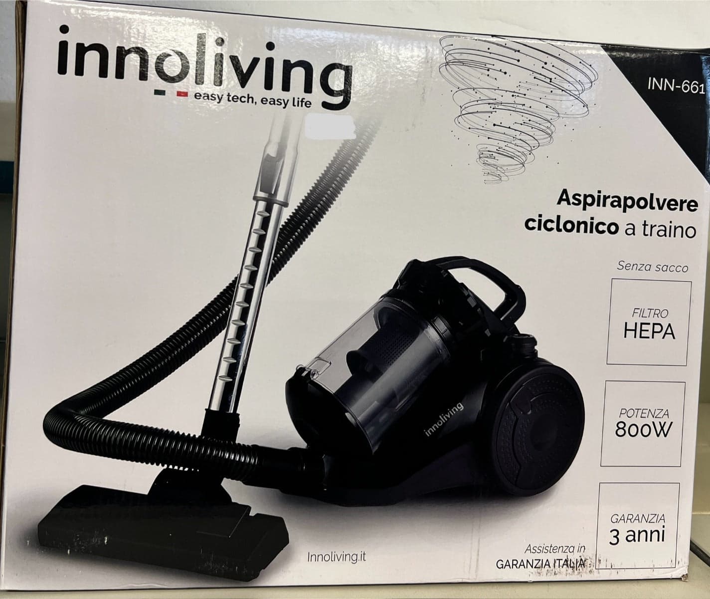INNOLIVING - ASPIRATORE CICLONICO 800W in Scope elettriche Stockdoc - Terni, commercioVirtuoso.it