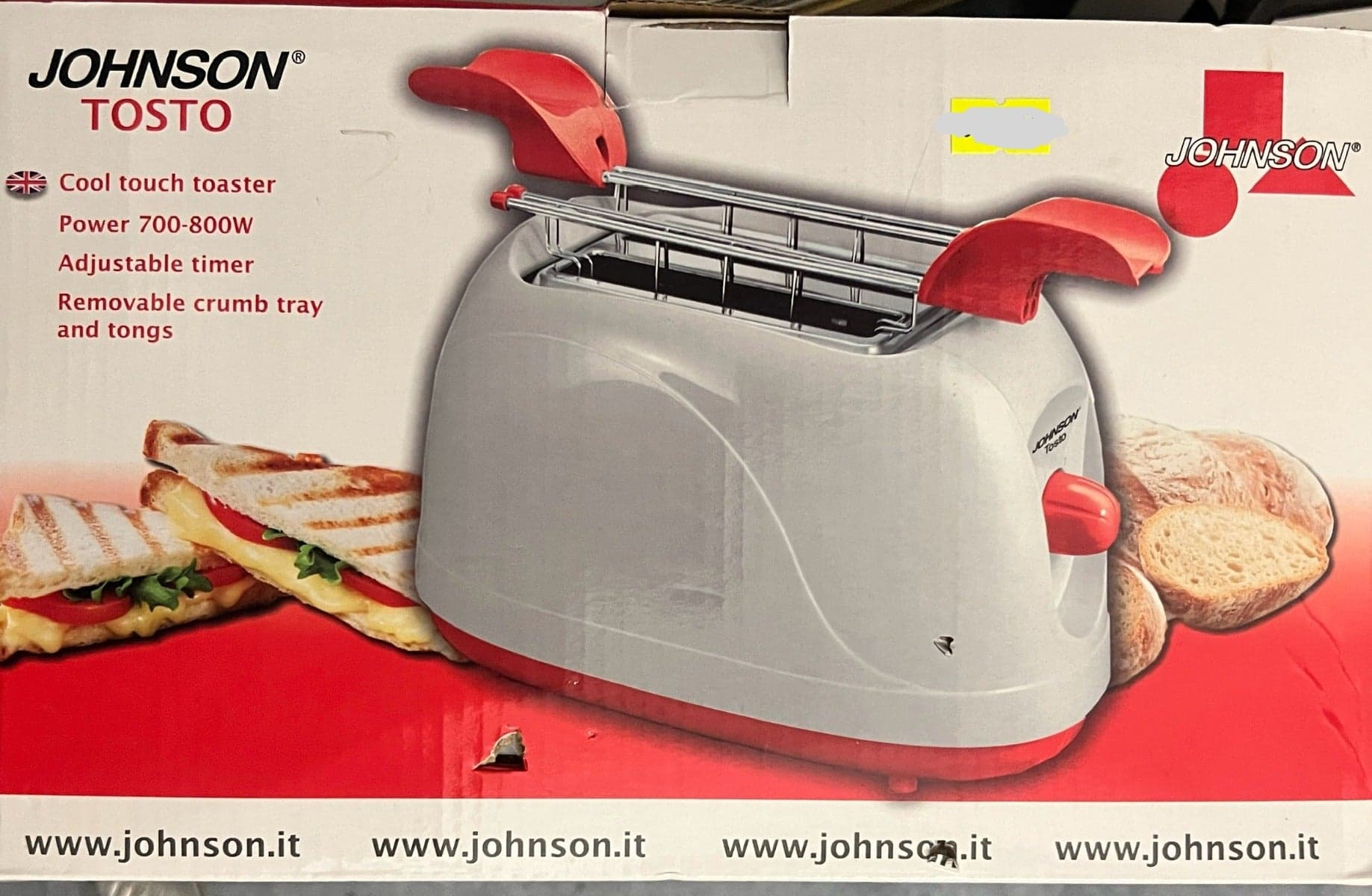 JOHNSON - TOSTAPANE CON 2 PINZE E TIMER 700W in Tostapane Stockdoc - Terni, commercioVirtuoso.it