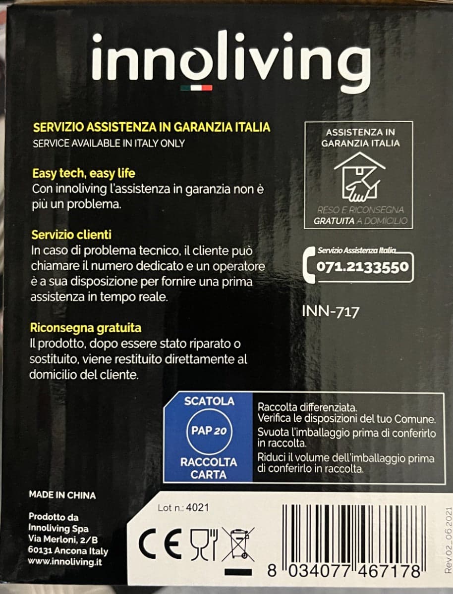 INNOLIVING - TRITATUTTO ORIZZONTALE 500 ML in Mini Robot da cucina Stockdoc - Terni, commercioVirtuoso.it