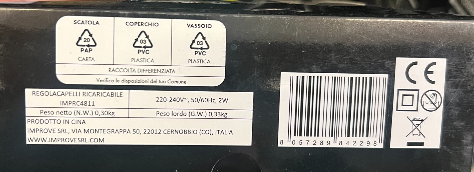 IMPROVE BEAUTY - REGOLACAPELLI RICARICABILE IMPRC4811 in Tagliacapelli Stockdoc - Terni, commercioVirtuoso.it