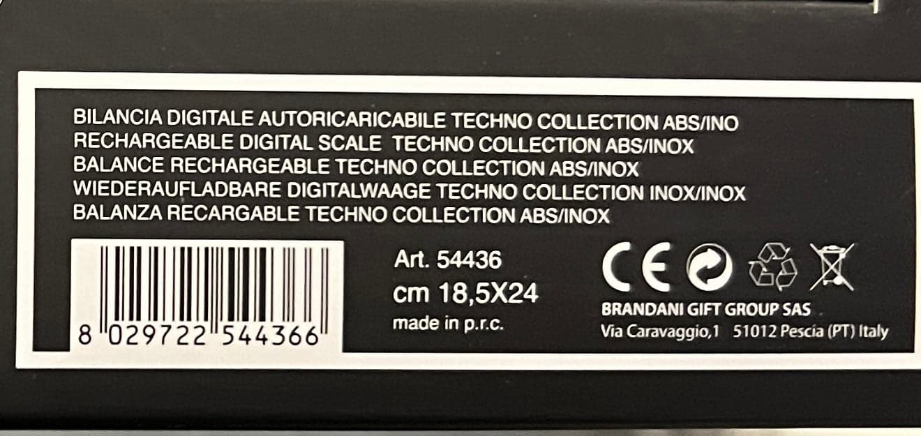 BRANDANI - BILANCA AUTORICARICABILE TECHNOCOLLECTION in Bilance Stockdoc - Terni, commercioVirtuoso.it