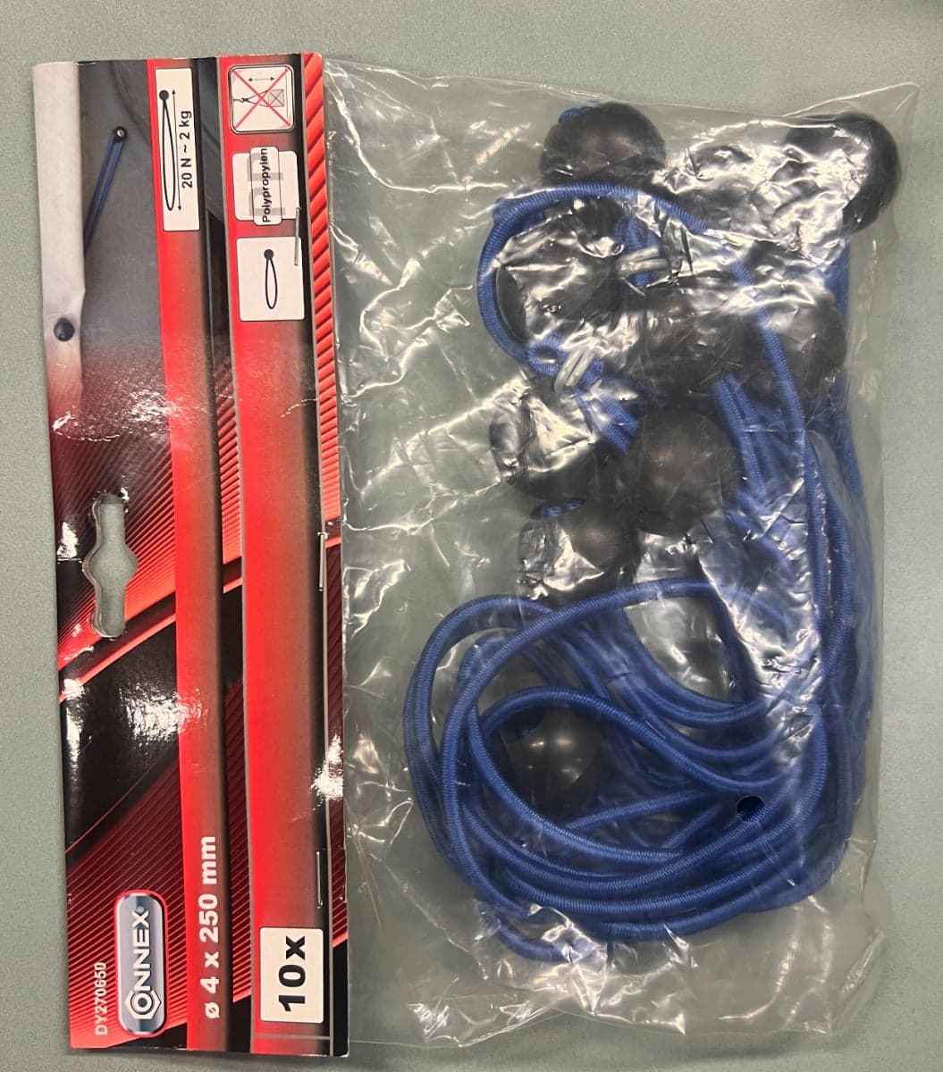 CONNEX - 10 CAVI ELASTICI DI SERRAGGIO 4,5x250mm CON CHIUSURA A SFERA in Corde elastiche Stockdoc - Terni, commercioVirtuoso.it