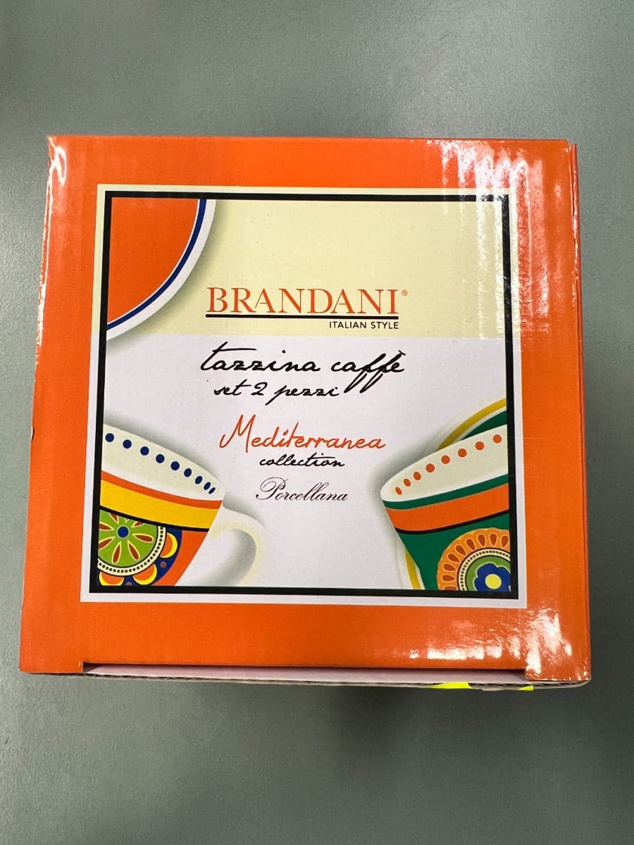 BRANDANI - 2 TAZZINE CAFFE' CON PIATTINO in Set di tazza e piattino Stockdoc - Terni, commercioVirtuoso.it