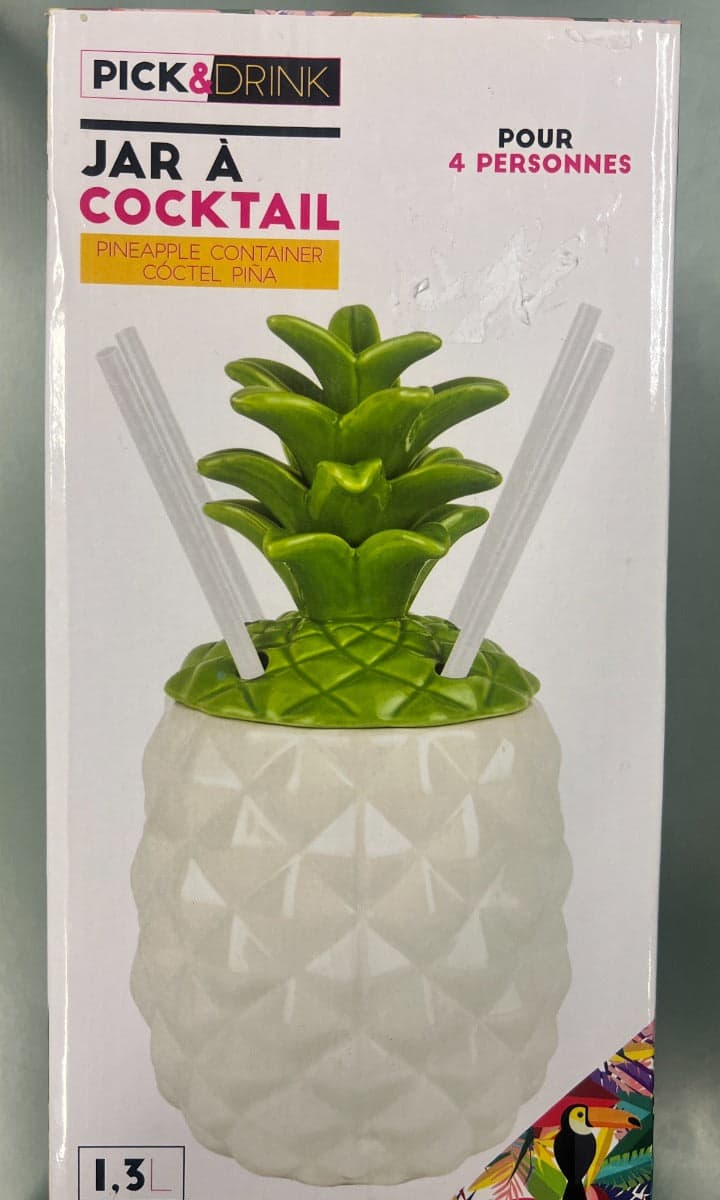 PICK&DRINK - COFANETTO A FORMA DI ANANAS PER COCKTAIL 1,3LT in Stuzzicadenti da Cocktail Stockdoc - Terni, commercioVirtuoso.it