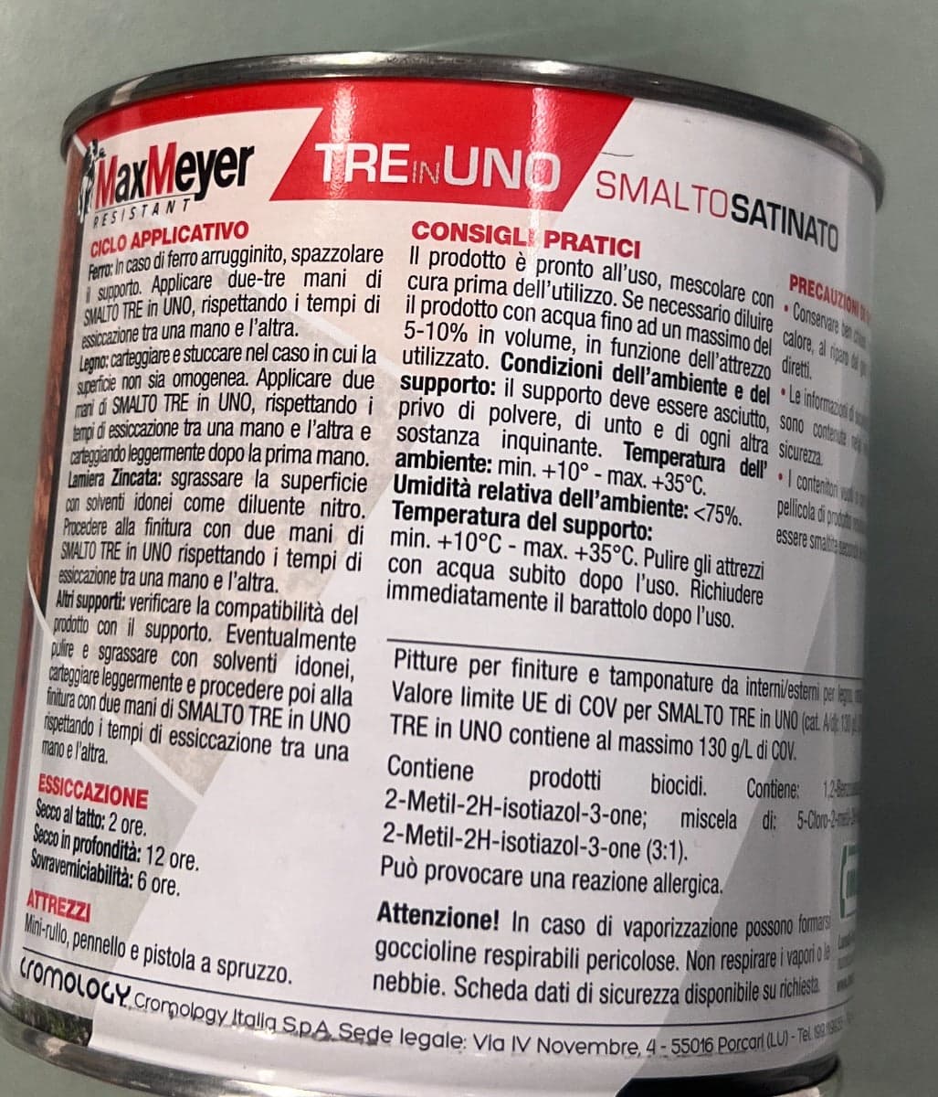MAX MEYER - SMALTO ANTIRUGGINE 3 IN1 VERDE SATINATO 500ML in Vernice Stockdoc - Terni, commercioVirtuoso.it
