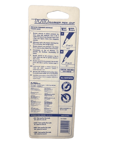 FILA - TRATTO MARKERPEN OHP FM BLU 2 PZ BL in Pennarelli indelebili e marcatori Stockdoc - Terni, commercioVirtuoso.it