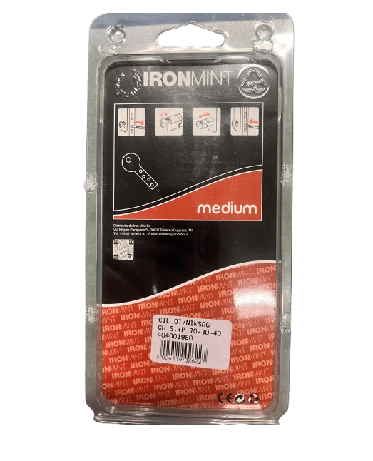 IRON MINT - CILINDRO OTTONATO/NIKELATO SAGOMATO CH.S. +70-30-40 in Cilindri delle serrature Stockdoc - Terni, commercioVirtuoso.it