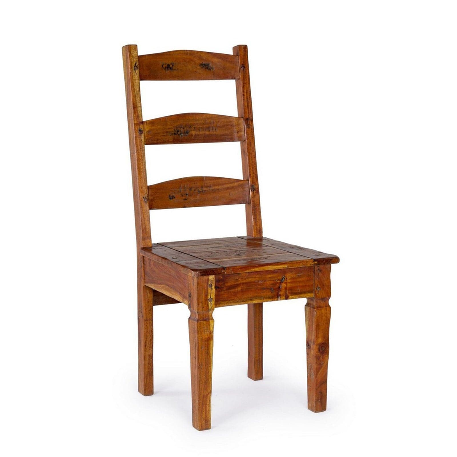 Sedia "Chateaux" con legno d'acacia indiano massiccio, per arredo interno 45 x 45 x h 105 cm - 9