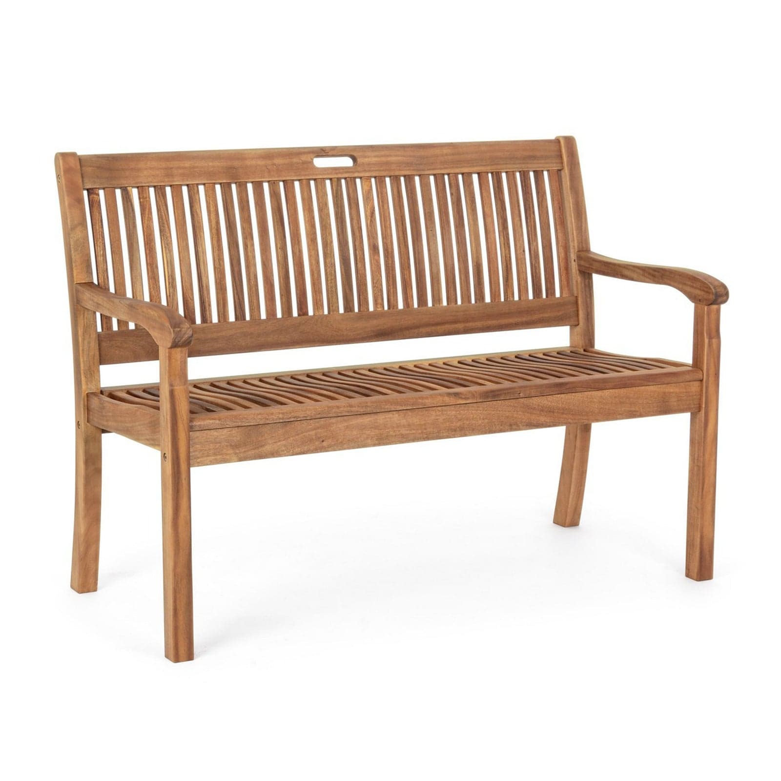 Panchina da giardino "Noemi" in legno di acacia, struttura resistente per esterno - 16