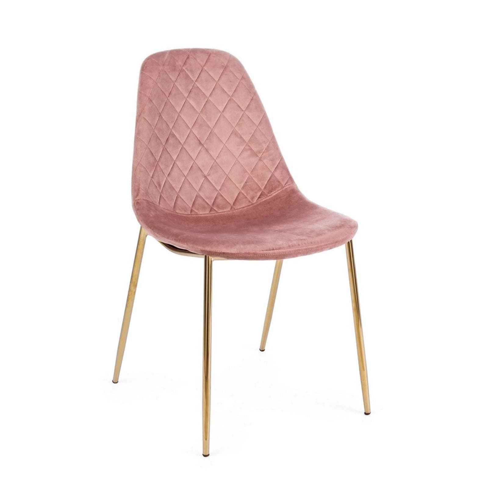 Sedia "Terry" con gambe in tubolare di acciaio con cromatura dorata, per arredo interno 48 x 55 x h 85 cm - 33