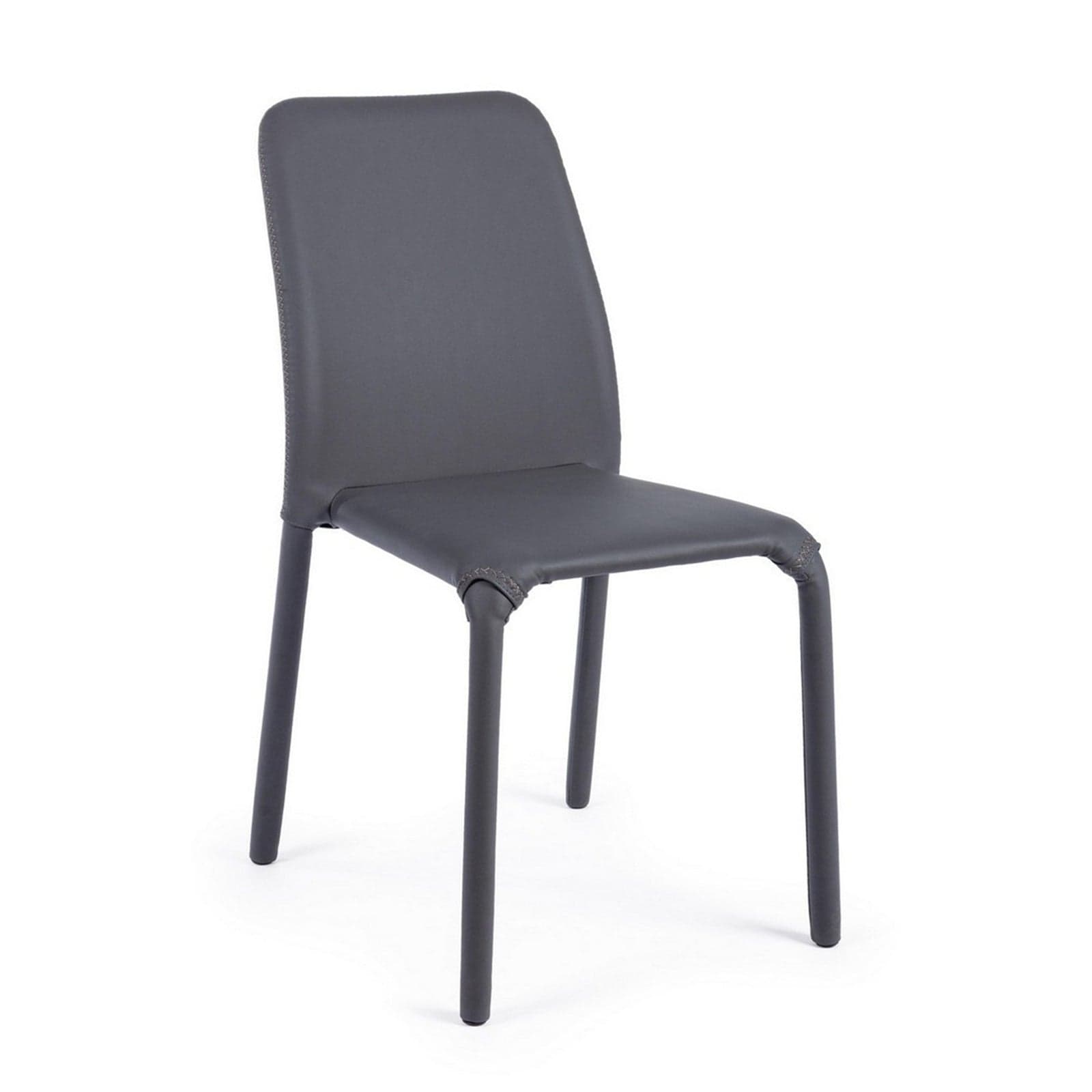 Sedia "Pathos" con struttura e gambe in acciaio, per arredo interno 42 x 61 x h 85,5 cm - 15