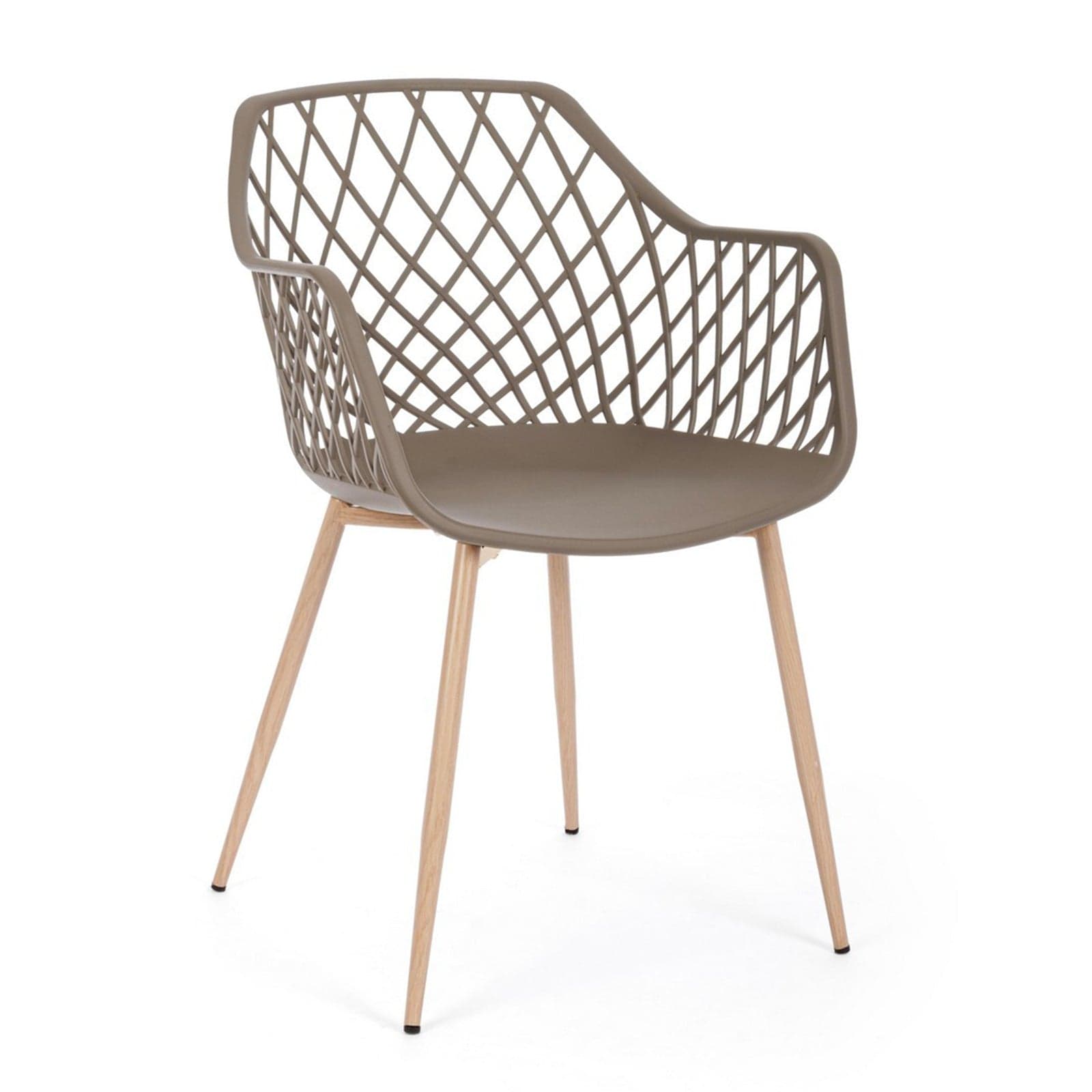 Sedia "Optik" con gambe in acciaio verniciate, per arredo interno 58 x 54 x h 85,5 cm - 43