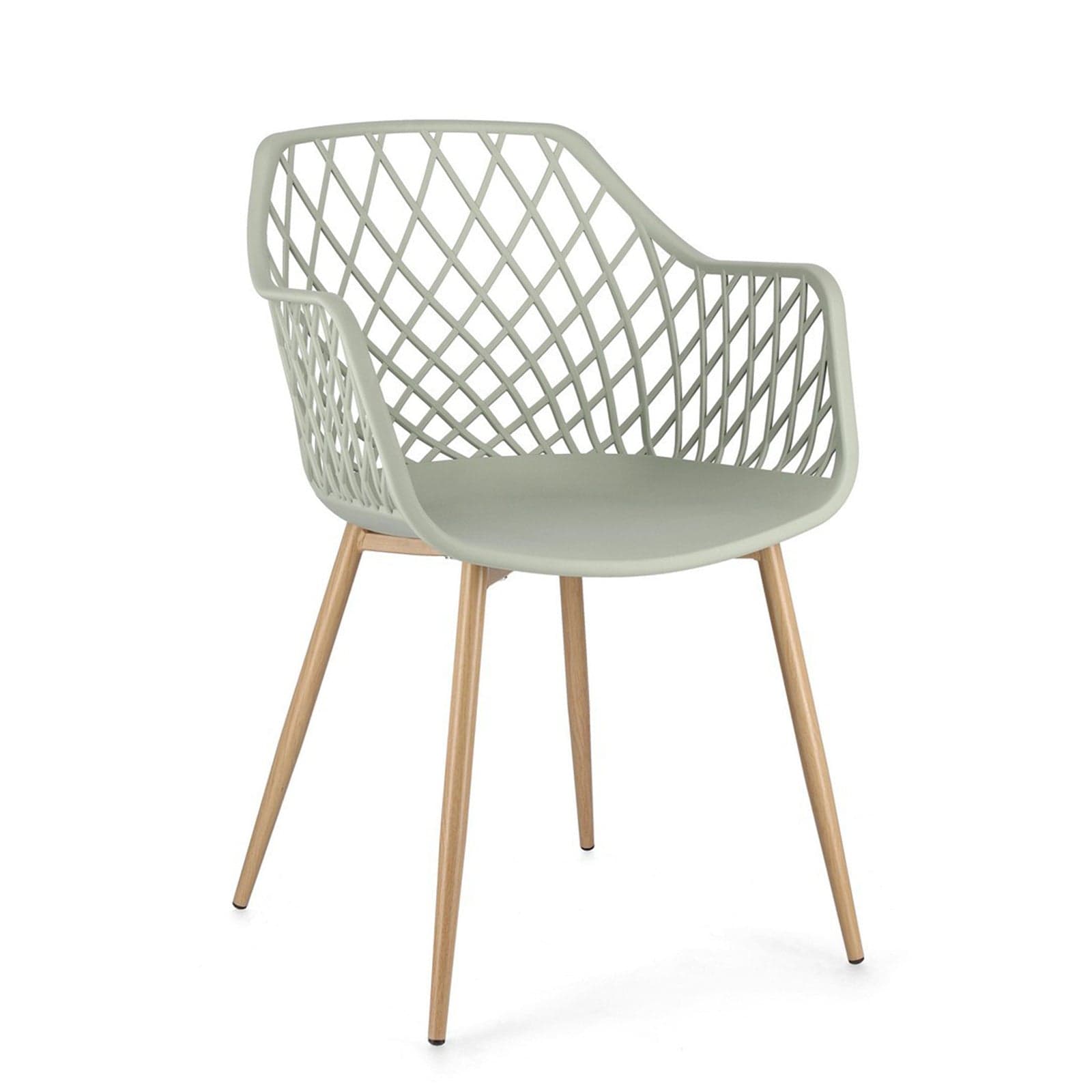 Sedia "Optik" con gambe in acciaio verniciate, per arredo interno 58 x 54 x h 85,5 cm - 42