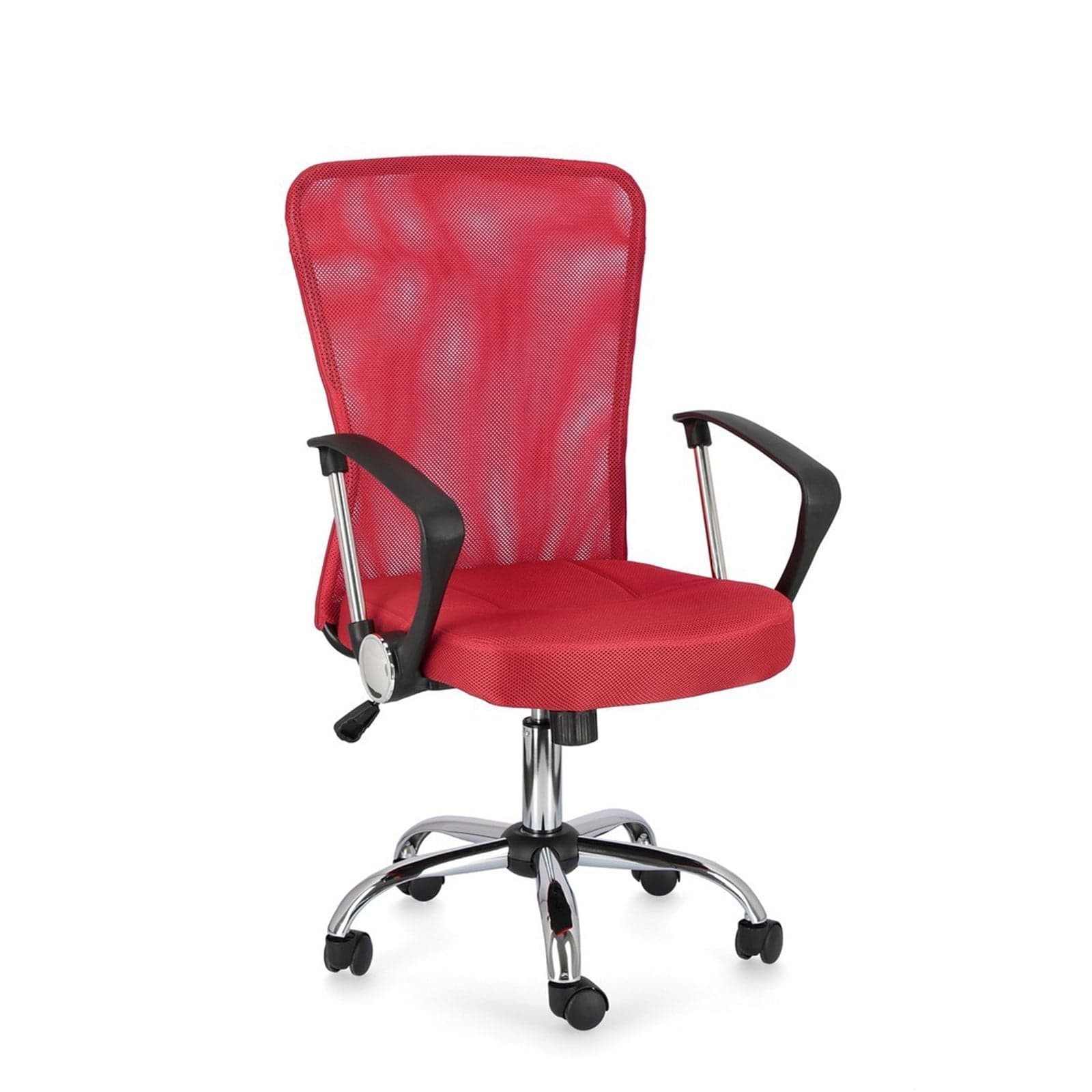 Sedia da ufficio ergonomica "Brisbane" con ruote, poltrona presidenziale per scrivania – Rosso – Andrea Bizzotto Spa