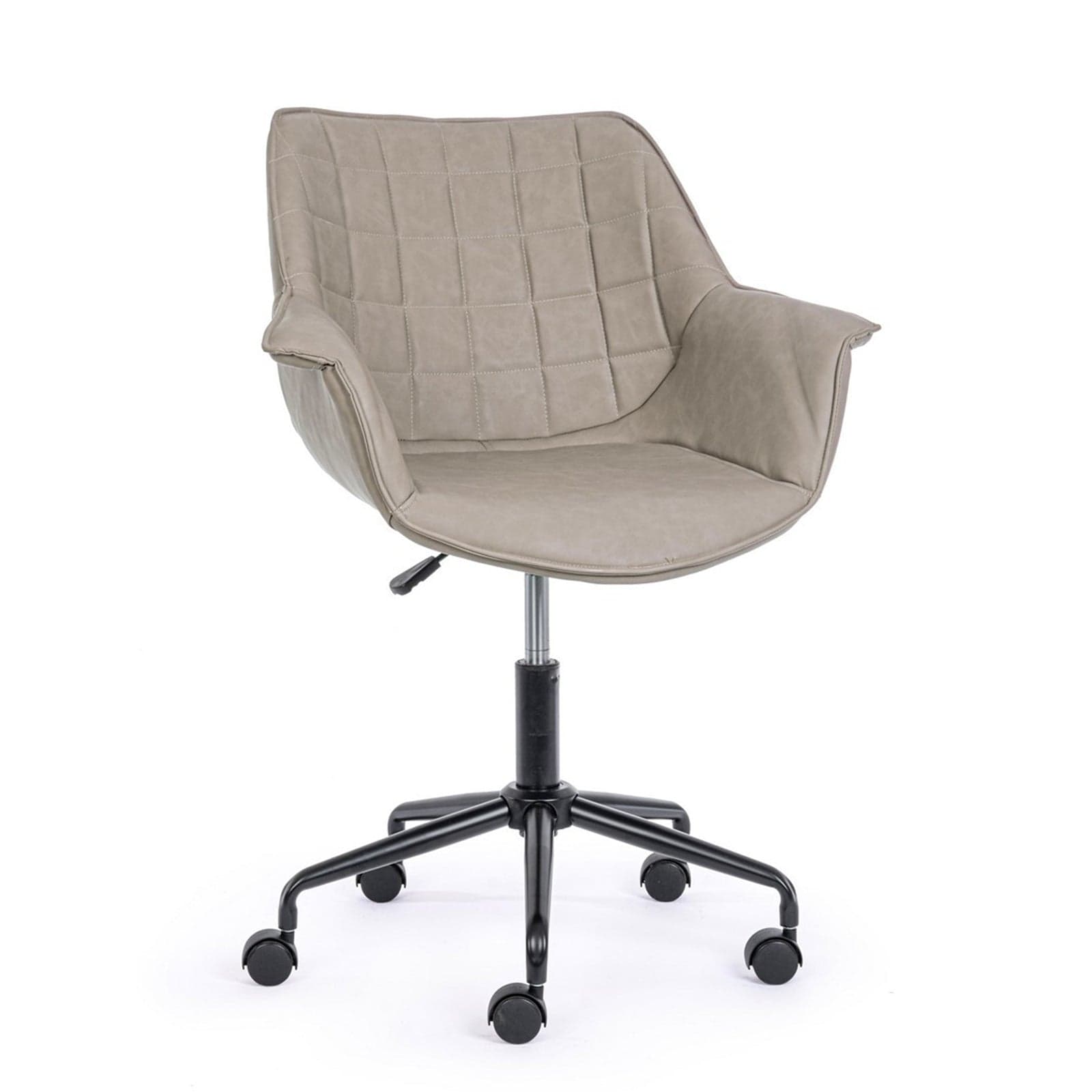 Poltrona "Joshua" da ufficio ergonomica, rivestimento in similpelle con braccioli e ruote - 18
