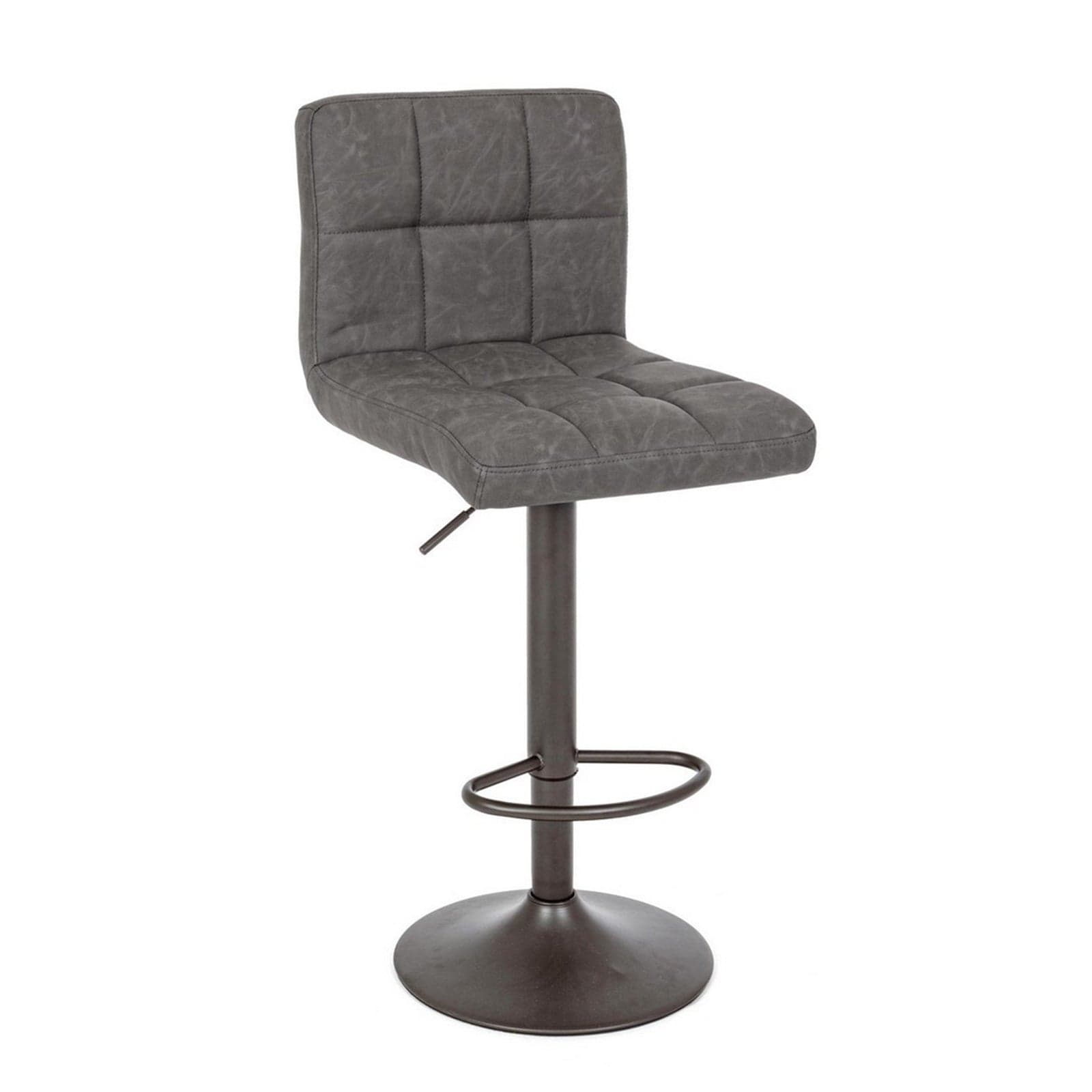 Sgabello da bar Greyson per interno, Struttura E Base Grigio Opaco In Acciaio Verniciato A Polvere (Poliestere), 42 x 51 x 92/113 cm - 10