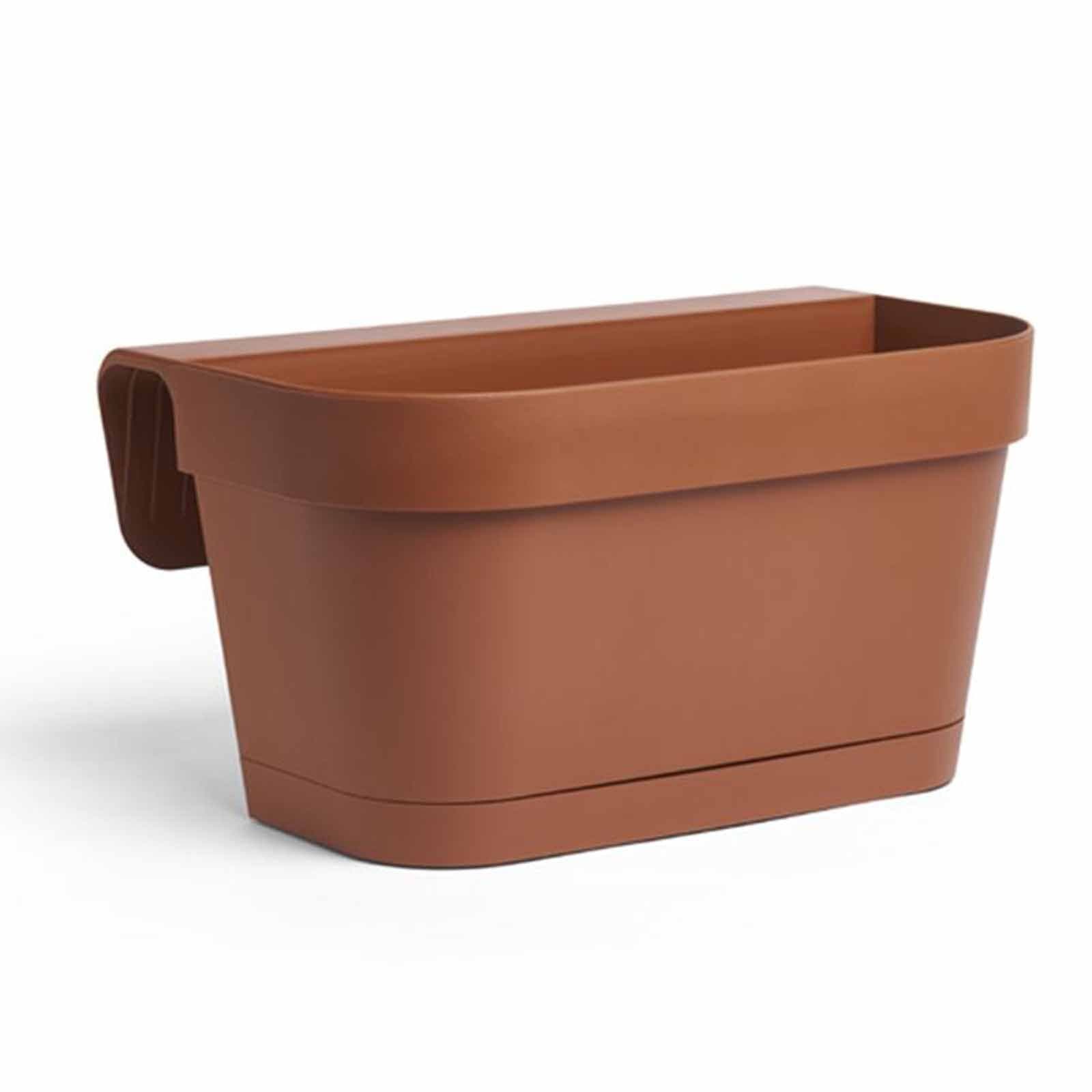 Vaso per ringhiera ''B-Smart con sottovaso'' per fiori e piante da esterno - 6