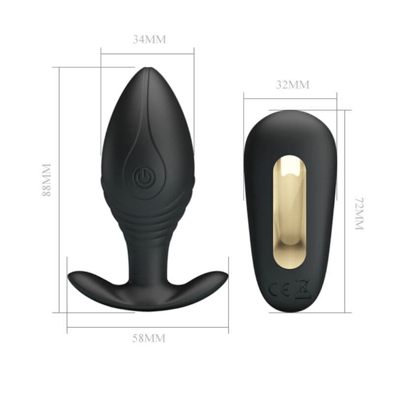 Super Potente plug anale Regina 12 X vibrazioni nero telecomando USB IPX7 memory in prodotto Erosdom - Palmi, commercioVirtuoso.it