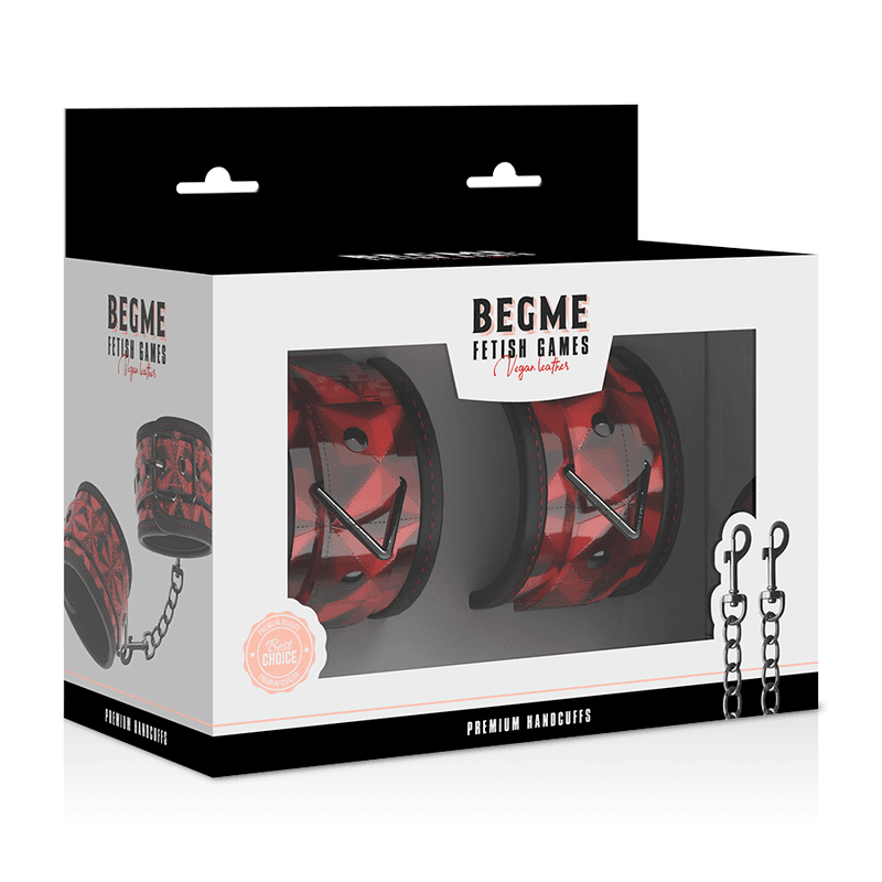BEGME polsiere fetish in morbido neoprene colore rosso e nero in Polsini Kondorama - Martinsicuro, commercioVirtuoso.it
