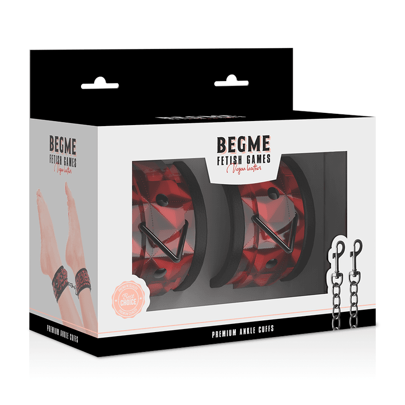 BEGME cavigliere fetish in morbido neoprene colore rosso e nero in Accessori per costrizione Kondorama - Martinsicuro, commercioVirtuoso.it