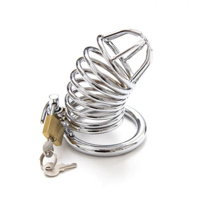 Cintura di castità uomo gabbia acciaio 9 cm x 5 cm circa anello testicolare S in prodotto Erosdom - Palmi, commercioVirtuoso.it