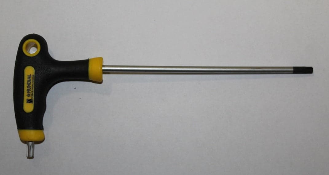 MUNDIAL CHIAVE MASCHIO TORX IMPUGNATURA A "T" CON FORO TX 10