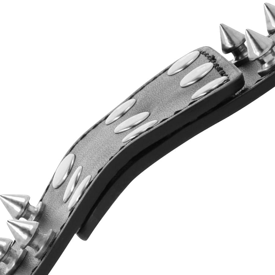 Manette bondage nere pelle PU con borchie per fetish role play BDSM Darkness in prodotto Erosdom - Palmi, commercioVirtuoso.it