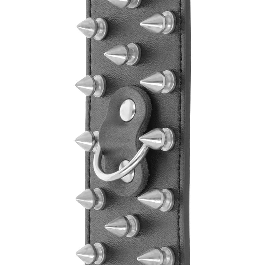 Manette bondage nere pelle PU con borchie per fetish role play BDSM Darkness in prodotto Erosdom - Palmi, commercioVirtuoso.it