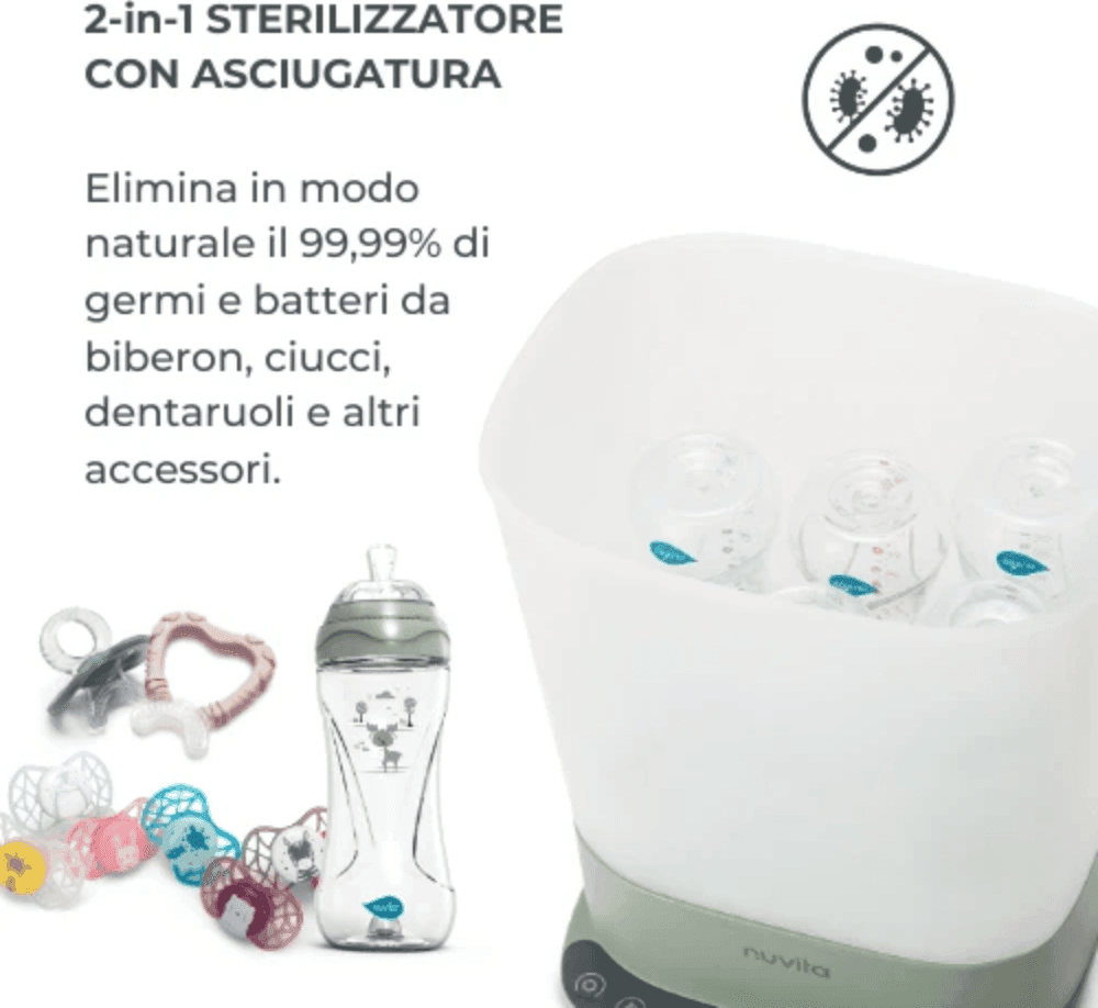 Sterilizzatore con asciugatura 2 in 1 SteriDry Nuvita in Sterilizzatori La Casa Del Bebè - Napoli, commercioVirtuoso.it